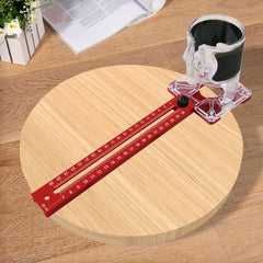 3-in-1 Router Groove & Circle Cutting Jig – Adjustable Aluminum Woodworking Bracket