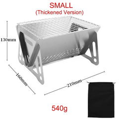 304 Stainless Steel Portable BBQ Grill – Foldable Camping Kit