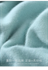 Women’s Mink Cashmere Pullover Sweater – High Collar