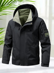 Men’s Waterproof Softshell Hooded Jacket – Outdoor Windbreaker
