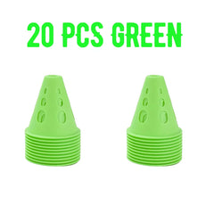 20/40/60PCS Colorful Windproof Training Marker Cones – Soccer, Skating & Multi-Sport Equipment