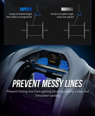 SEASIR Cast-X 7.3:1 Baitcasting Reel – Aluminum Double Spool, Carbon Grip, BFS Micro Fishing Reel