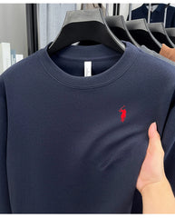 Luxury Men’s Autumn Long Sleeve Embroidered Sweatshirt