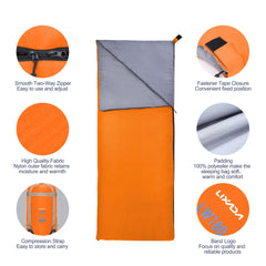 LIXADA Ultralight Envelope Sleeping Bag 190×75cm – Spring/Autumn Outdoor Camping Travel Bag