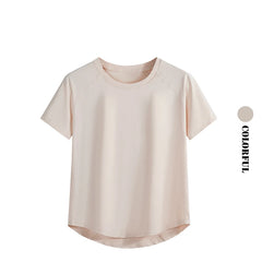 DRUR Women’s 2-Piece Summer Gym Set – Short Sleeve Top & Shorts Tracksuit