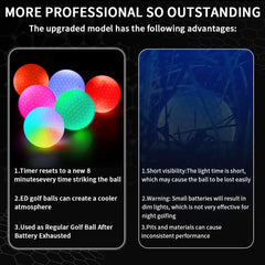 Caiton Night Glow Golf Balls – 6-Pack High-Visibility