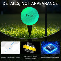 Caiton Night Glow Golf Balls – 6-Pack High-Visibility