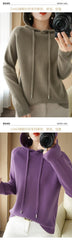 2025 Women’s Knit Hooded Sweater – Warm Autumn/Winter Casual Pullover