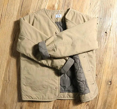 Retro Men's Cotton Jacket – Button-Up Waterproof Workwear Coat for Stylish Layering