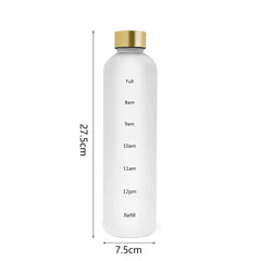 1L Motivational Sports Water Bottle – Portable & Reusable