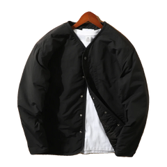 Retro Men's Cotton Jacket – Button-Up Waterproof Workwear Coat for Stylish Layering