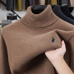 Men’s Luxury Velvet High Neck Sweater