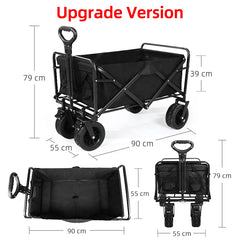 Collapsible Folding Utility Wagon – Heavy-Duty Beach & Camping Cart with Large Capacity