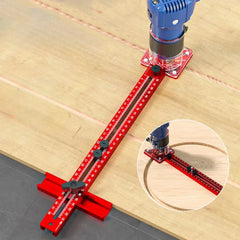 3-in-1 Router Groove & Circle Cutting Jig – Adjustable Aluminum Woodworking Bracket