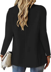 2025 Women’s Oversized Button Suit Coat – Long Sleeve Lapel Office Jacket