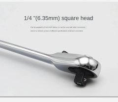 Mini Double-Ended 1/4" Ratchet Wrench – 72-Tooth Quick Socket Tool