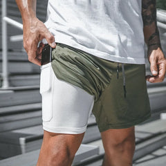 Men’s 2-in-1 Running Shorts with Phone Pocket