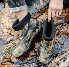 Men’s Camouflage Waterproof Fleece-Lined Rain Boots – Warm Garden Gumboots 2025