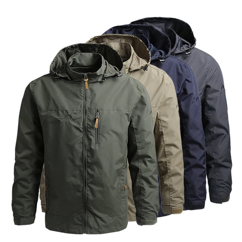 Men’s Tactical Waterproof Windbreaker Jacket