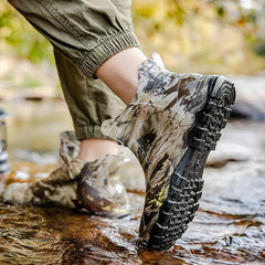 Men’s Camouflage Waterproof Fleece-Lined Rain Boots – Warm Garden Gumboots 2025