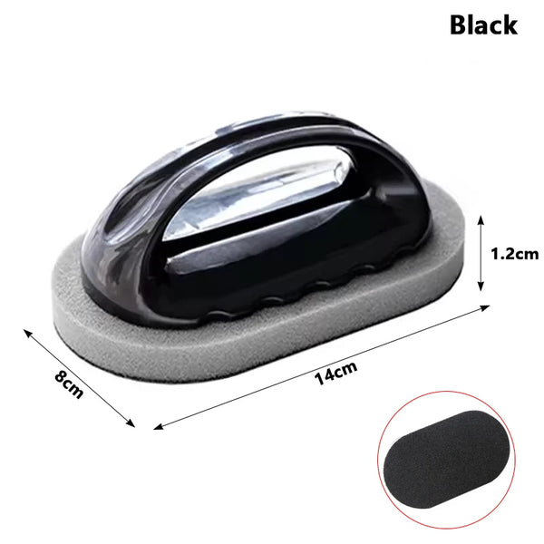 Magic Emery Sponge Brush with Handle – Powerful Rust & Stain Eraser for Kitchen & Bathroom Cleaning