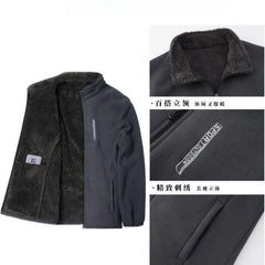 Men’s Winter Fleece Jacket – Thick Warm Windproof Outdoor Coat