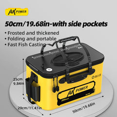 YUZHIYUAN Foldable Fishing Bucket – Portable Large-Capacity EVA Live Fish Container