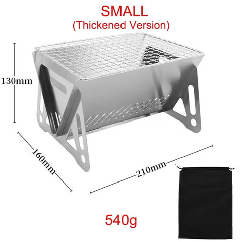 Stainless Steel Portable Camping Grill Set
