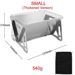 Stainless Steel Portable Camping Grill Set