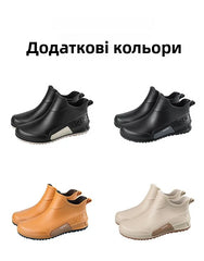 Unisex Short Tube Waterproof Rain Boots – Non-Slip Slip-On Outdoor Rubber Shoes