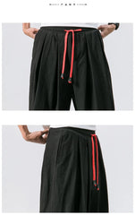 Men’s Oversized Cotton-Linen Harem Pants