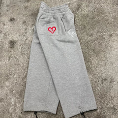 Y2K Double Waist Poker Embroidered Joggers