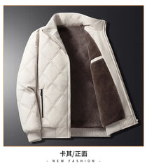 Men’s Thick Warm Winter Parka – Cotton Padded Casual Stand Collar Jacket