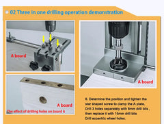 YOMO 3-in-1 Furniture Dowelling & Drill Locator Jig
