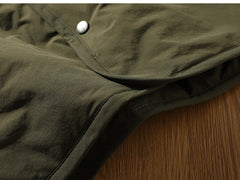 Retro Men's Cotton Jacket – Button-Up Waterproof Workwear Coat for Stylish Layering