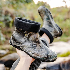 Men’s Camouflage Waterproof Fleece-Lined Rain Boots – Warm Garden Gumboots 2025