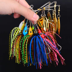 10-Pcs Bass Spinner & Chatter Bait Kit