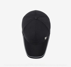 Men’s Summer Breathable Baseball Cap – Black Outdoor Sun Hat 56–60cm