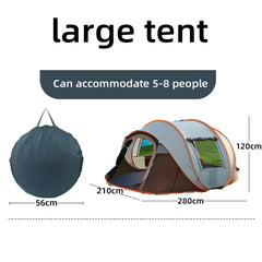 5–8 Person Automatic Pop-Up Camping Tent – Waterproof Quick Opening Outdoor Shelter