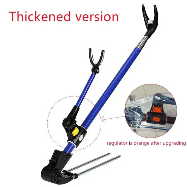 Stainless Steel Telescopic Fishing Rod Holder – Dual-Purpose Bracket (1.7M/2.1M/2.4M)