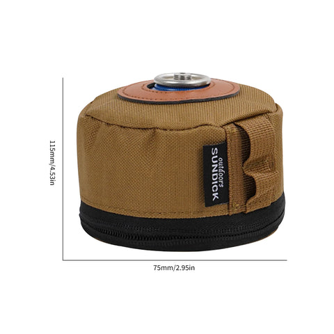 Camping Gas Can Protective Cover – Cotton Linen Anti-Fall Fuel Cylinder Storage Sleeve