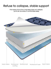 Ultralight Folding Camping Sleeping Pad with Pillow – Inflatable Air Mat for Outdoor Travel, Beach & Hiking