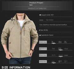 Men’s Gorpcore Tactical Jacket – Waterproof Military Windbreaker