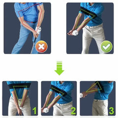 Elastic Golf Swing Trainer Arm Band – Posture Corrector for Beginners