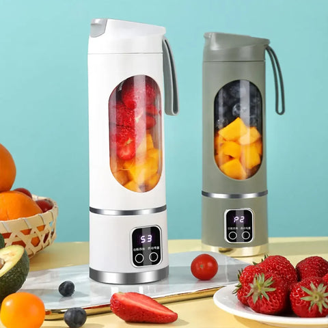 Portable Wireless USB Mini Juicer Blender 450ml Fruit Mixer Cup
