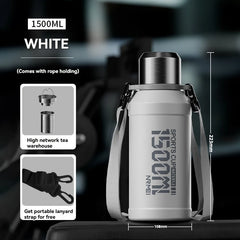 2L Stainless Steel Insulated Thermos Bottle – Hot & Cold Drink Vacuum Flask