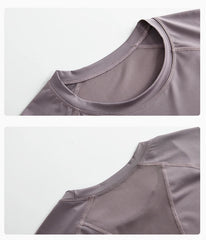 DRUR Women’s 2-Piece Summer Gym Set – Short Sleeve Top & Shorts Tracksuit