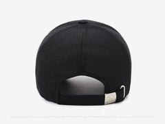 Men’s Summer Breathable Baseball Cap – Black Outdoor Sun Hat 56–60cm