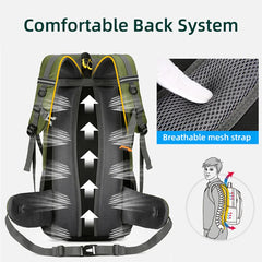 50L Waterproof Hiking Backpack – Large Travel Rucksack for Camping, Climbing & Outdoor Sports