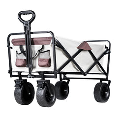Collapsible Folding Utility Wagon – Heavy-Duty Beach & Camping Cart with Large Capacity